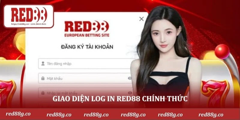 Giao diện Log in RED88 chính thức