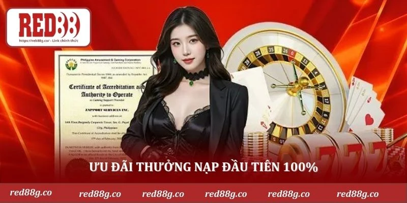 Khuyến mại thưởng nạp đầu tiên 100%